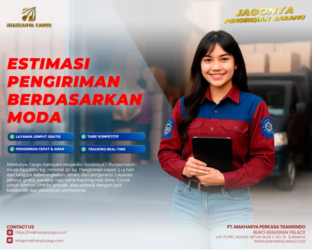 estimasi pengiriman berdasarkan moda