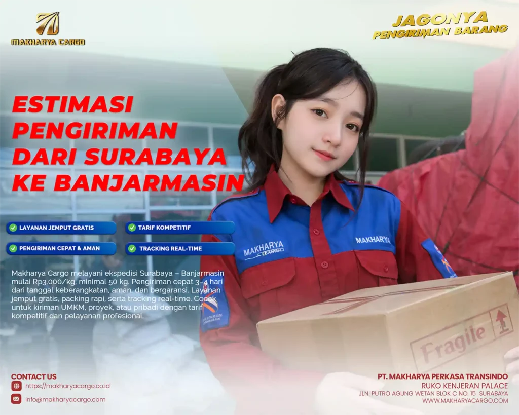 estimasi pengiriman ke banjarmasin