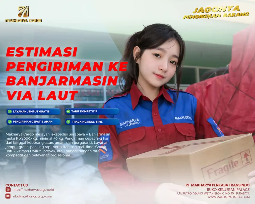 estimasi pengiriman ke banjarmasin via laut