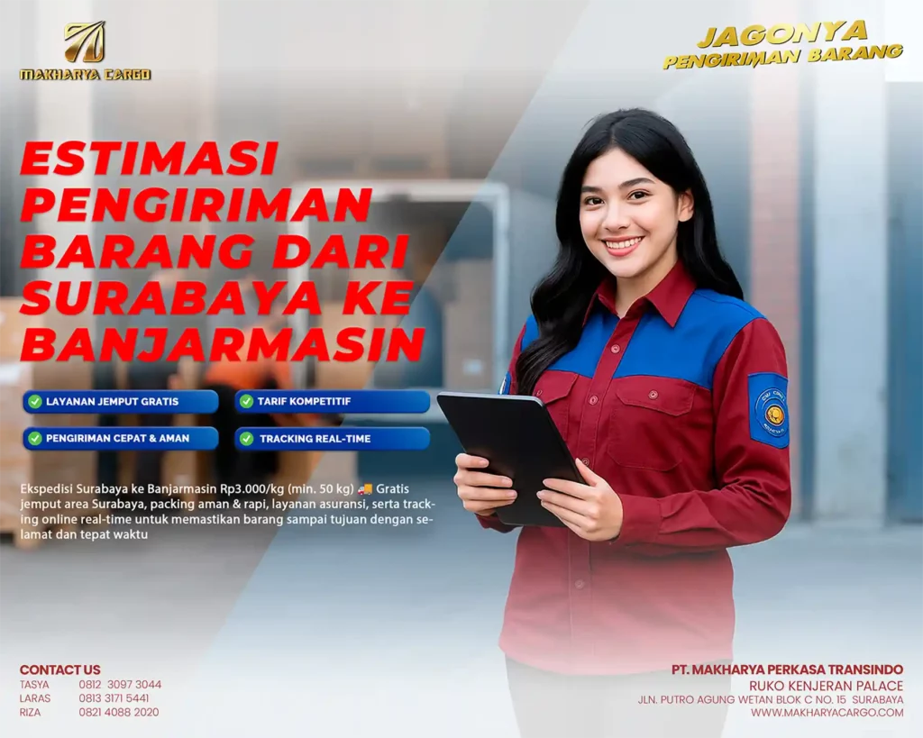 estimasi pengiriman surabaya banjarmasin tercepat