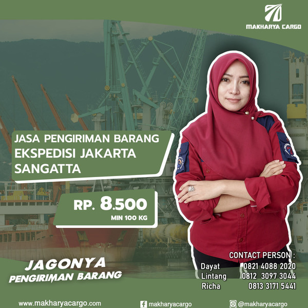 Ekspedisi Jakarta Sangatta Rp 8500, gratis jemput barang