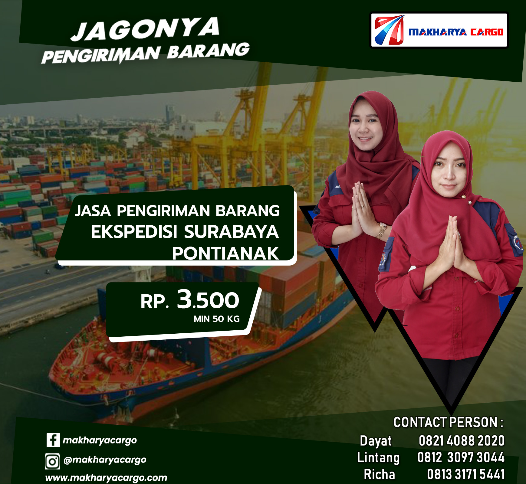 Ekspedisi Surabaya Pontianak Ongkir Rp 3.500 Termurah Ekspedisi Surabaya Pontianak