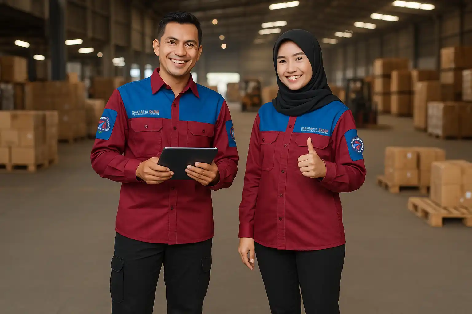 Proses pengemasan premium barang besar sebelum dikirim ke Sangatta