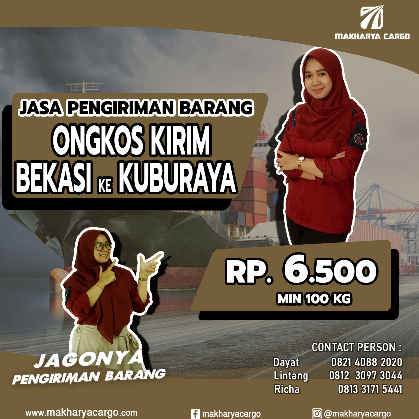 Ongkos Kirim Bekasi Kuburaya