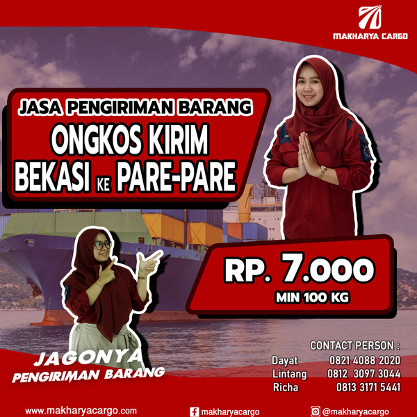 Ongkos Kirim Bekasi Pare-Pare