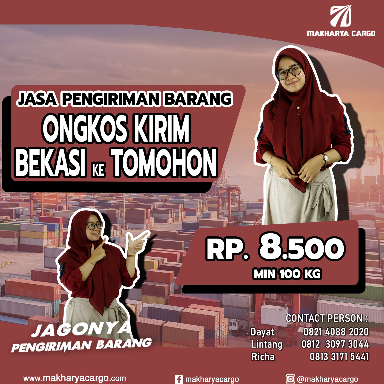 Ongkos Kirim Bekasi Tomohon