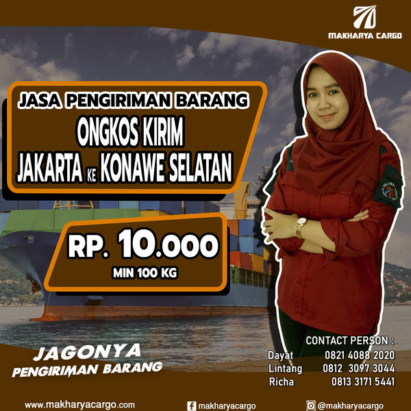 Ongkos Kirim Jakarta Konawe Selatan