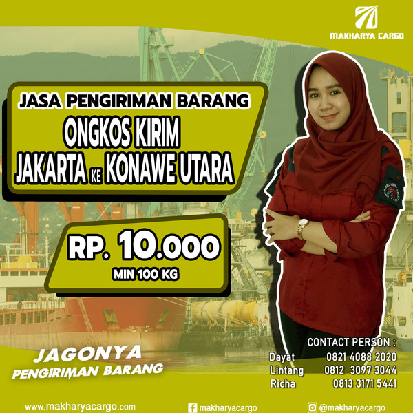 Ongkos Kirim Jakarta Konawe Utara