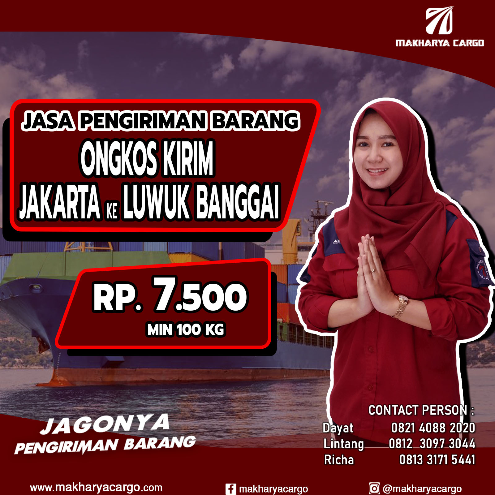 Ongkos Kirim Jakarta Luwuk Banggai