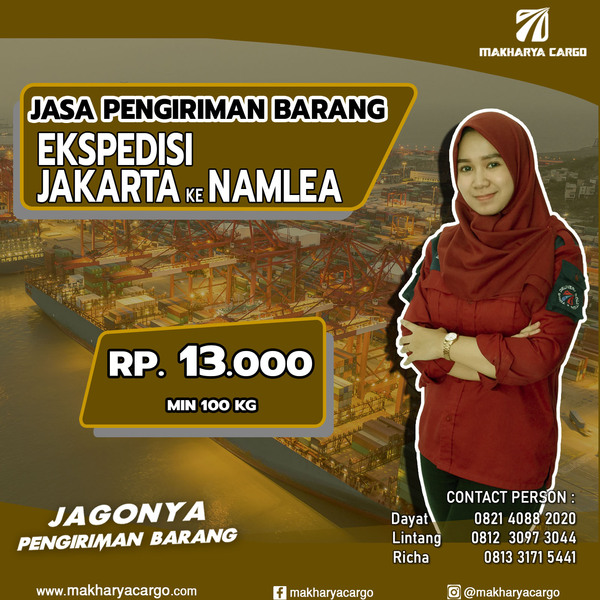 Ekspedisi Jakarta Namlea Rp 13.000 gratis jemput barang