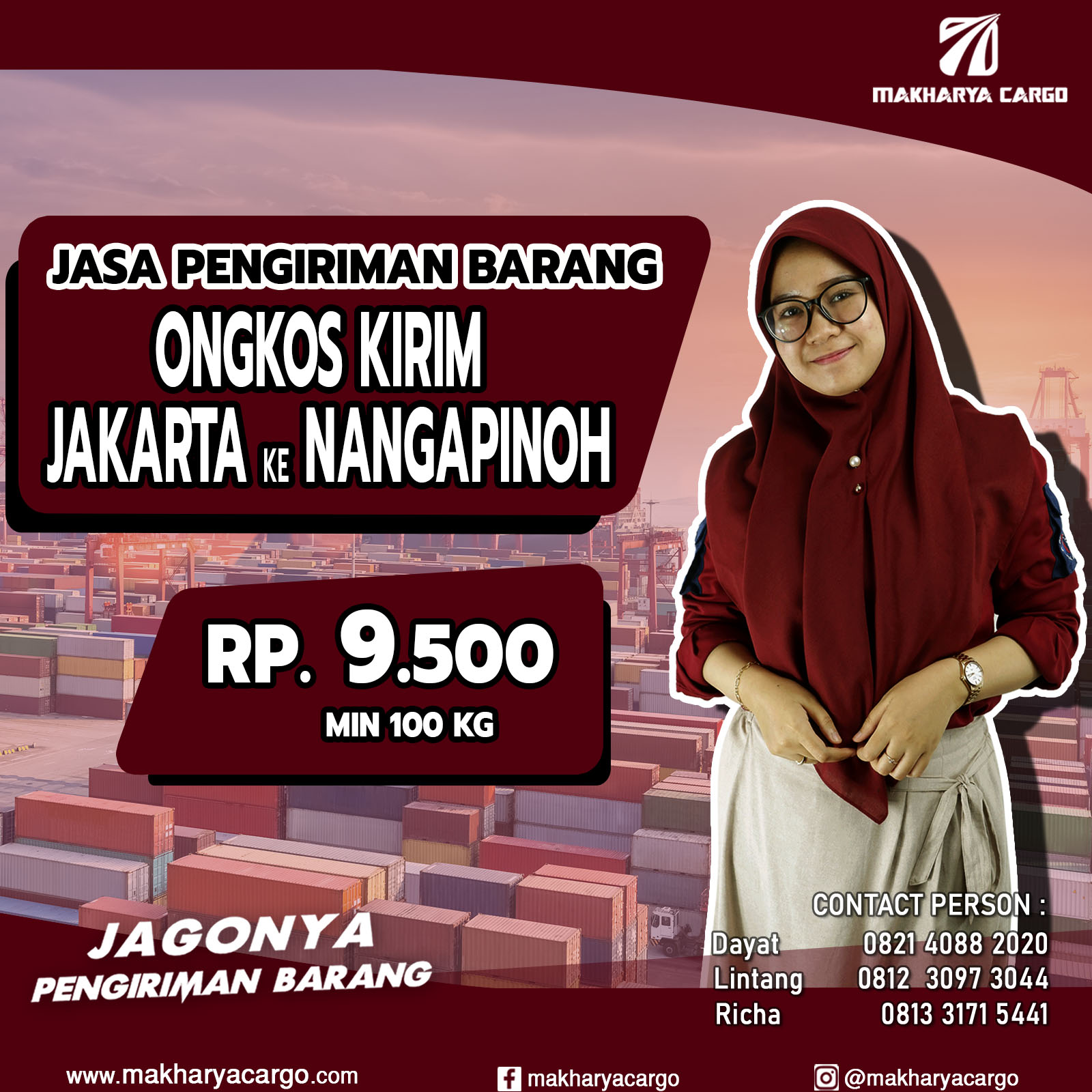 Ongkos Kirim Jakarta Nangapinoh