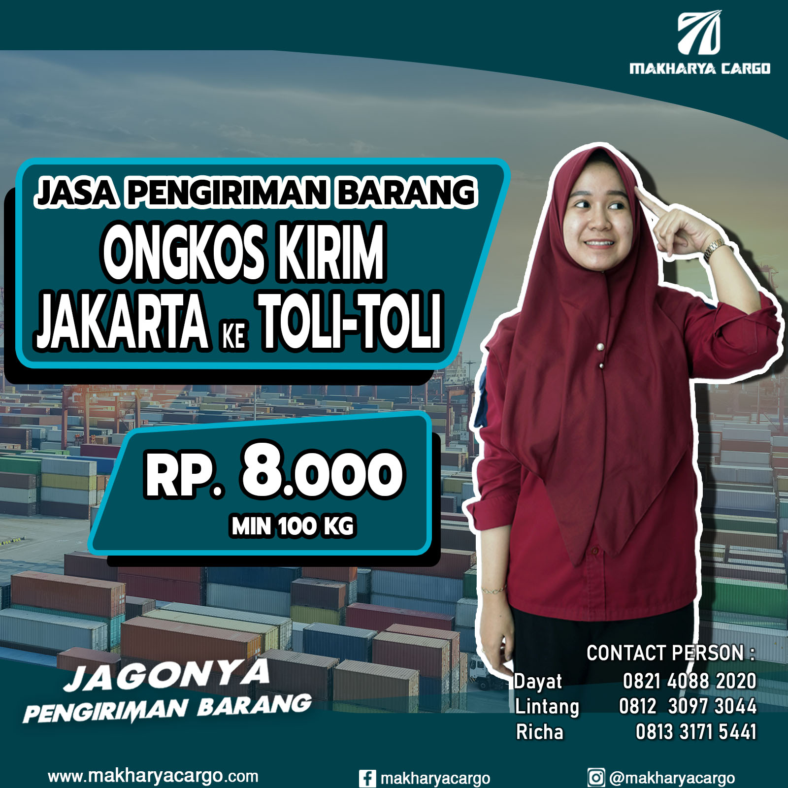 Ongkos Kirim Jakarta Toli-Toli