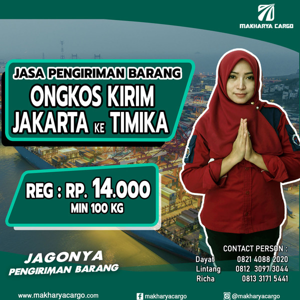 Ongkos Kirim Jakarta Timika