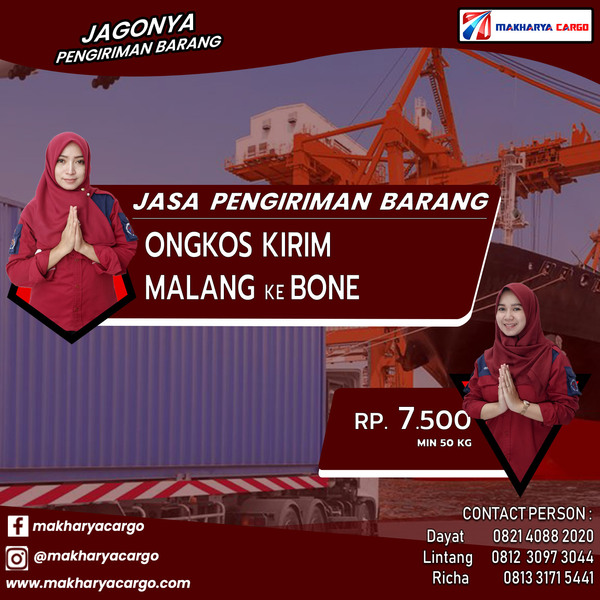 Ongkos Kirim Malang Bone