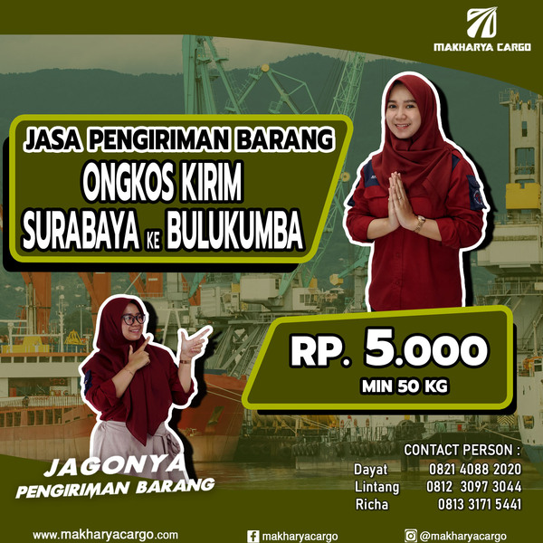 Ongkos Kirim Surabaya Bulukumba