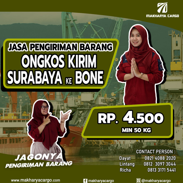 Ongkos Kirim Surabaya Bone