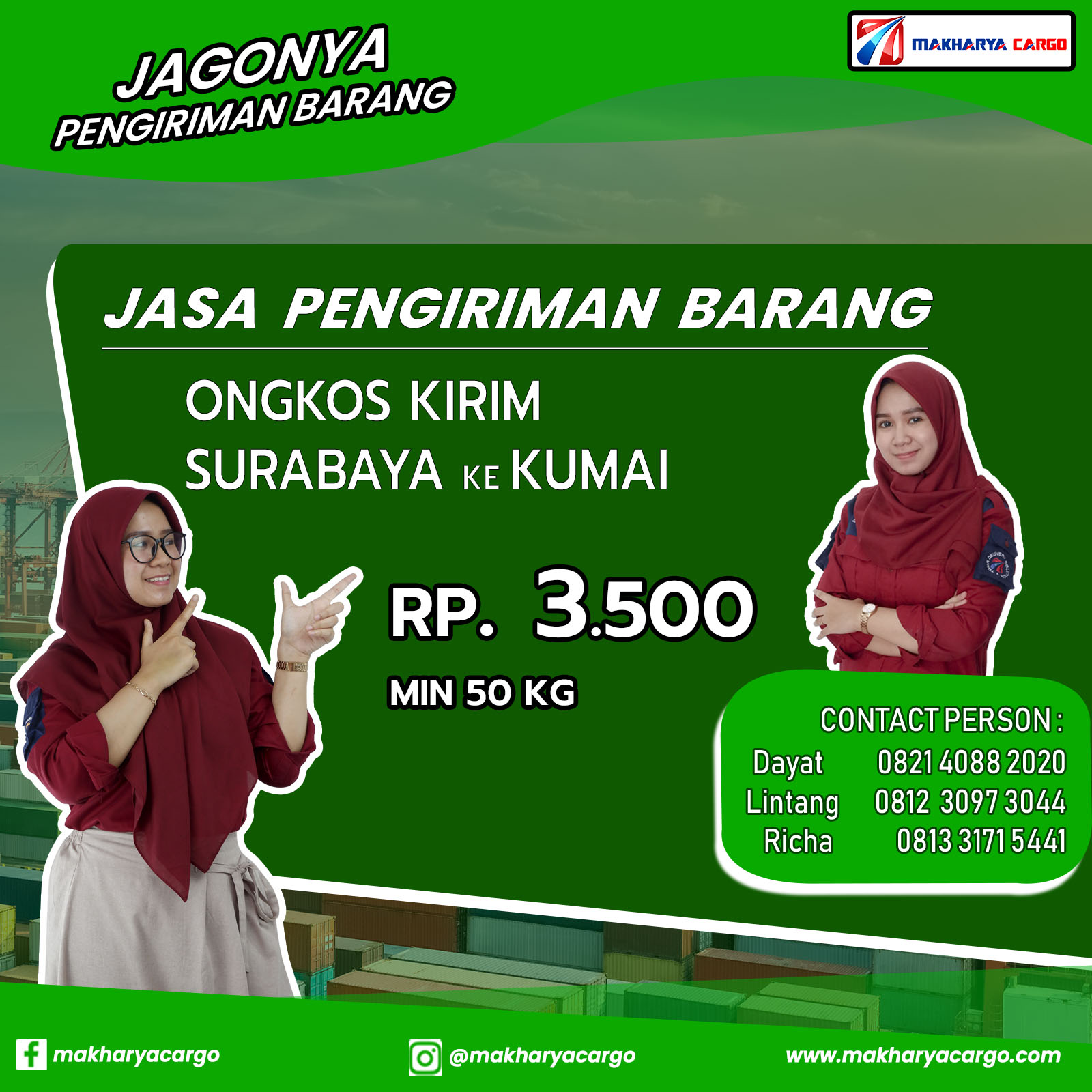 Ongkos Kirim Surabaya Kumai