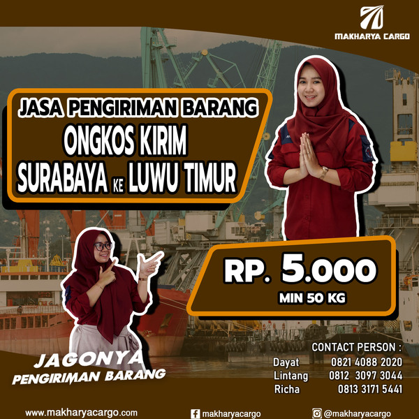 Ongkos Kirim Surabaya Luwu Timur