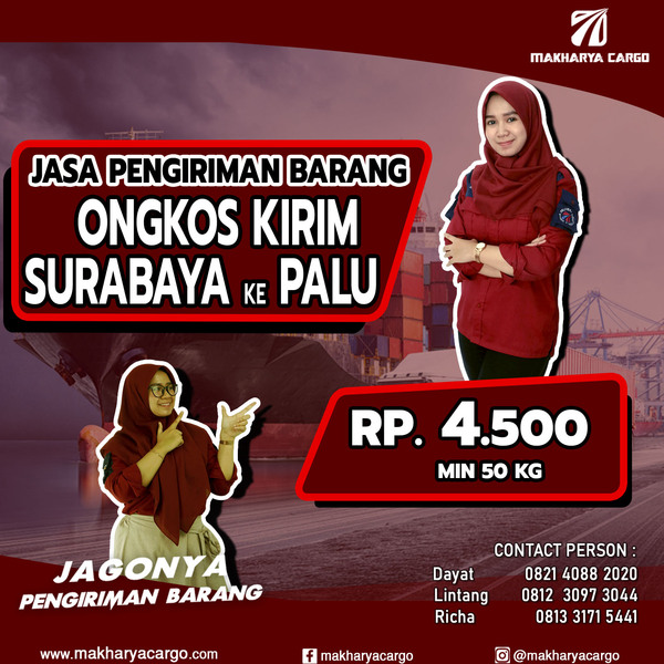 Ongkos Kirim Surabaya Palu