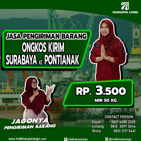 Ongkos Kirim Surabaya Pontianak