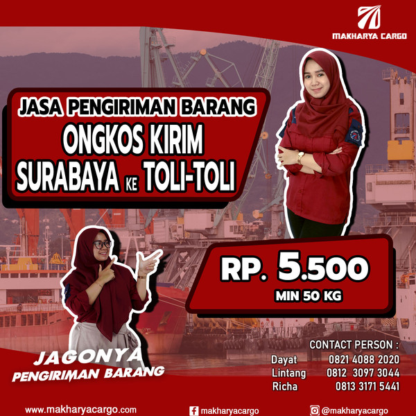 Ongkos Kirim Surabaya Toli-Toli