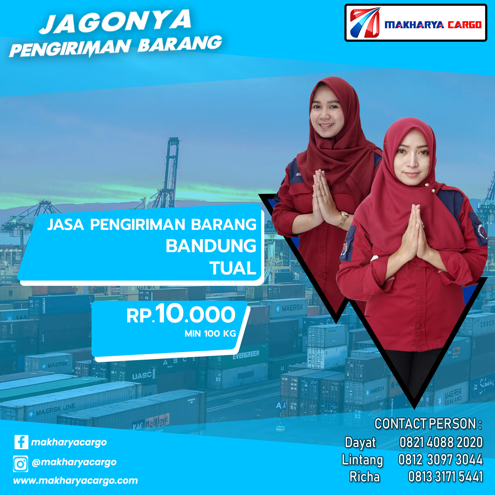 Jasa Pengiriman Barang Bandung Tual