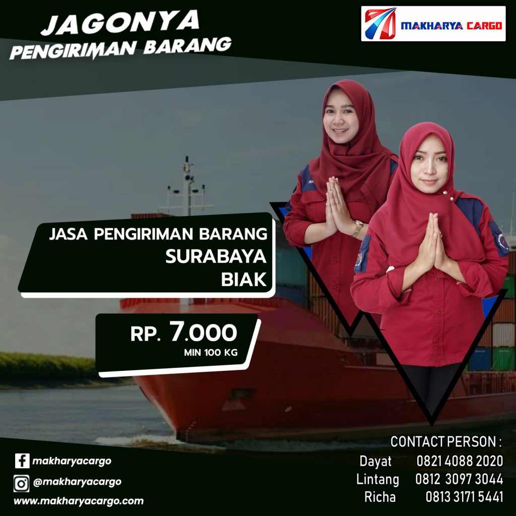 Jasa Pengiriman Barang Surabaya Biak