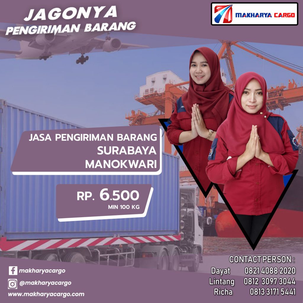 Jasa Pengiriman Barang Surabaya Manokwari