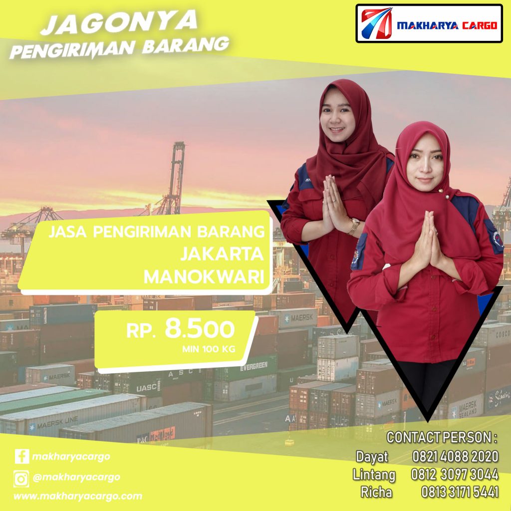 Tarif Ongkos Kirim Jakarta Manokwari 