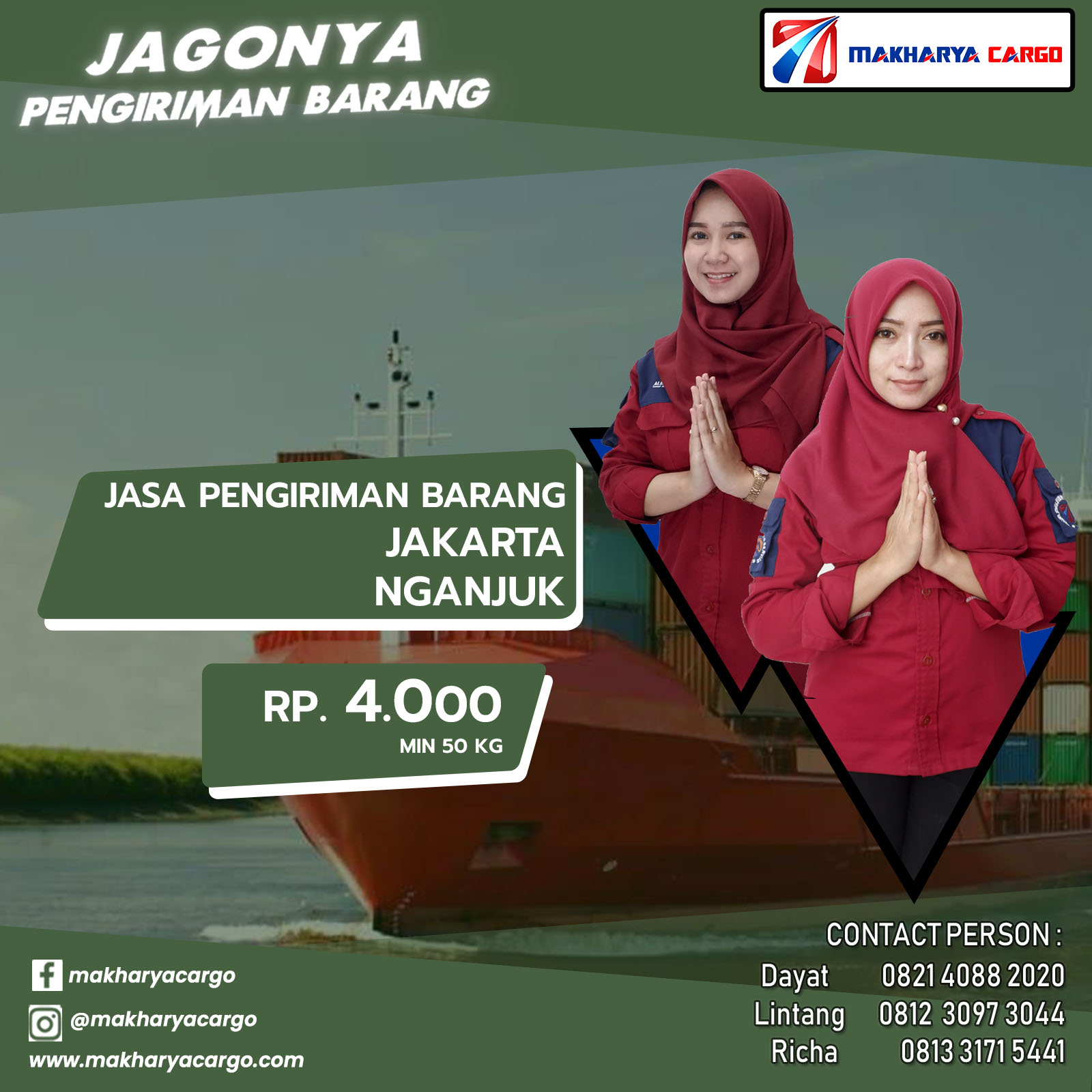 Tarif Ongkos Kirim Jakarta Nganjuk