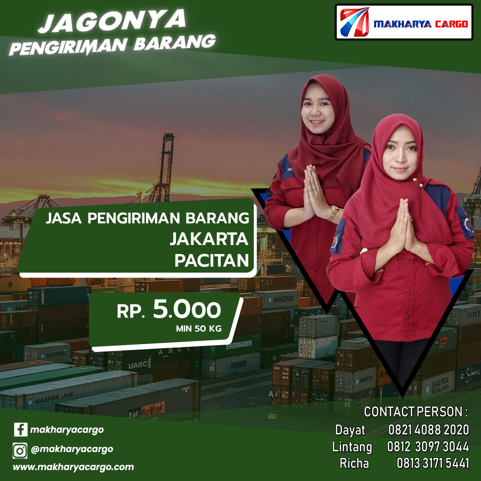 Tarif Ongkos Kirim Jakarta Pacitan