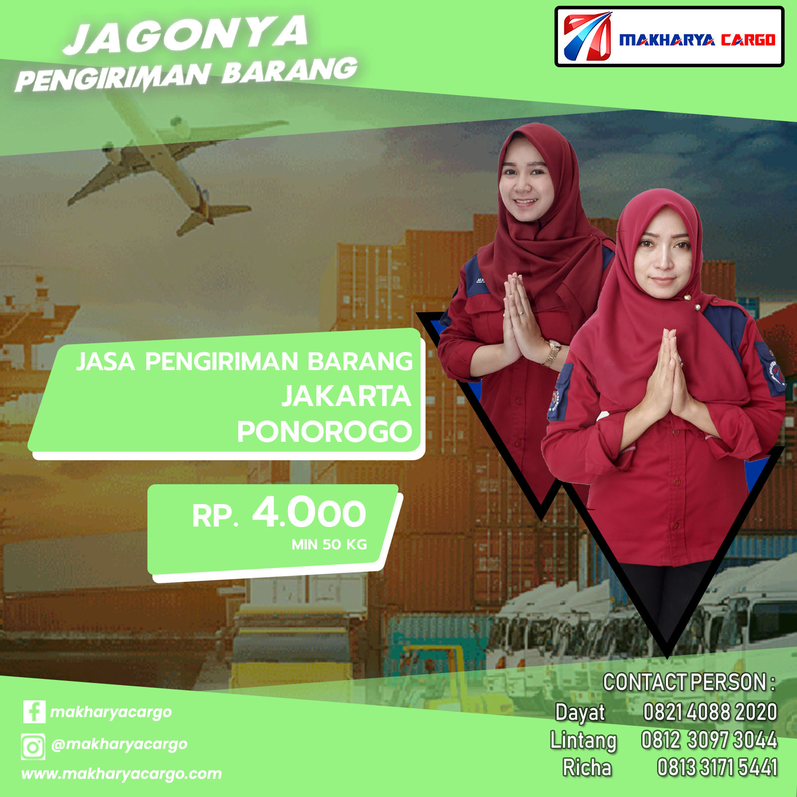 Tarif Ongkos Kirim Jakarta Ponorogo