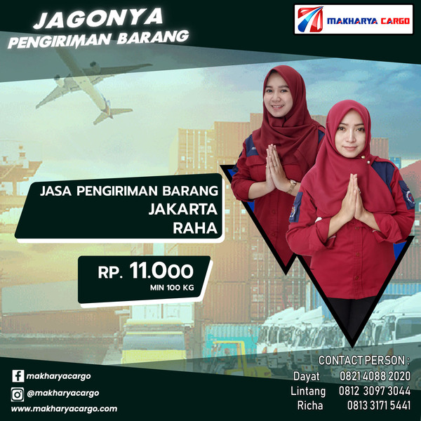 Tarif Ongkos Kirim Jakarta Raha