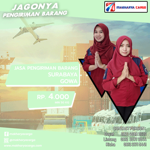 Tarif Ongkos Kirim Surabaya Gowa