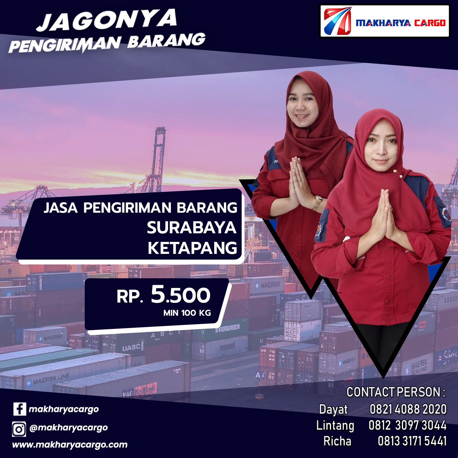 Tarif Ongkos Kirim Surabaya Ketapang 