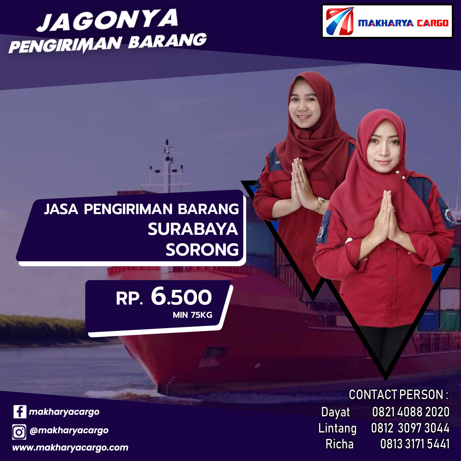 Tarif Ongkos Kirim Surabaya Sorong