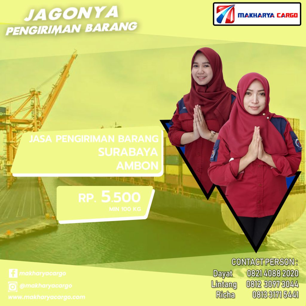 Tarif Ongkos Kirim Surabaya Ambon