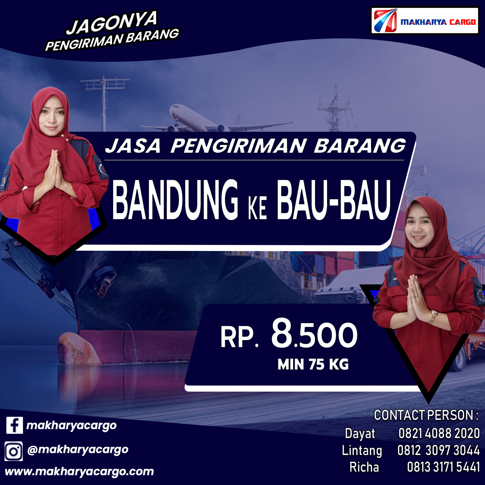 Jasa Pengiriman Barang Bandung Bau-Bau