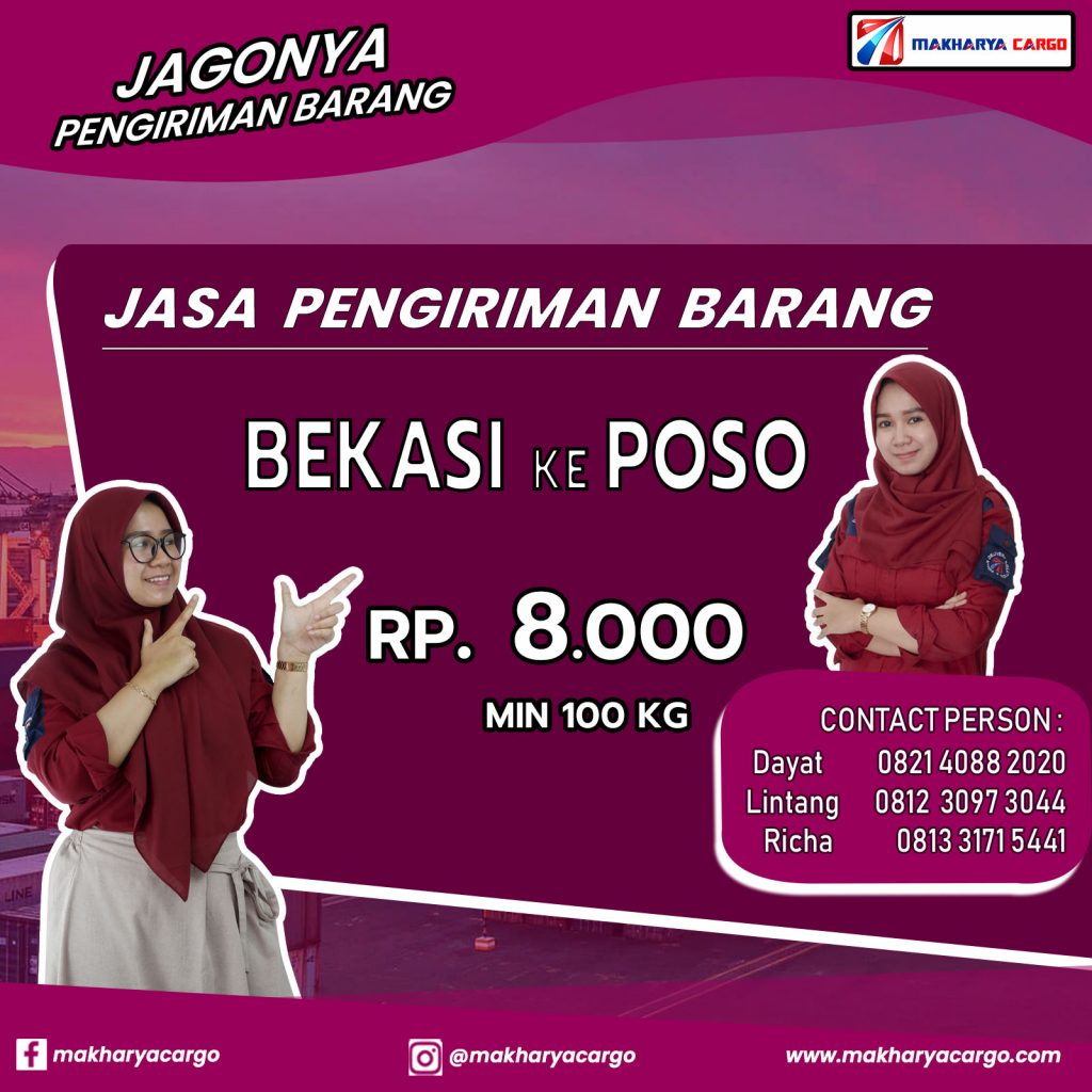 Jasa Pengiriman Barang Bekasi Poso