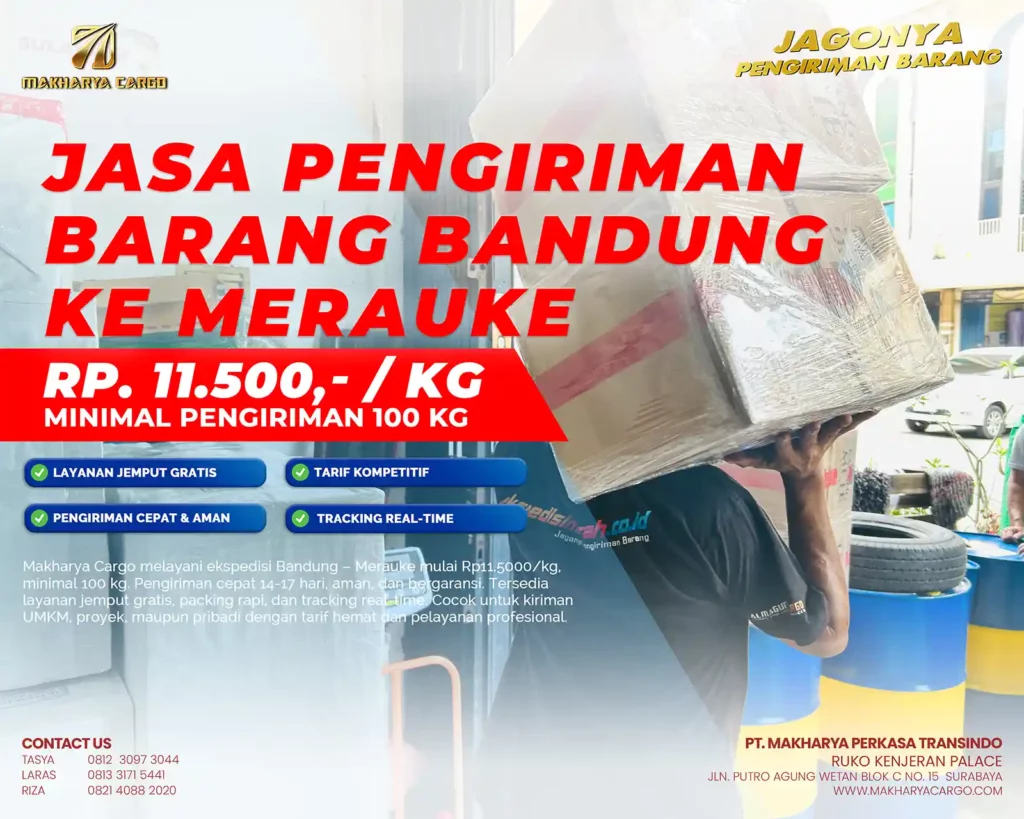 jasa pengiriman barang bandung merauke terpercaya 2026
