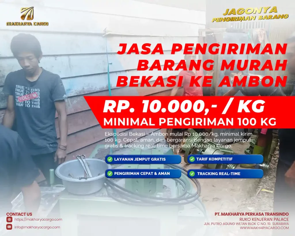 jasa pengiriman barang bekasi ambon termurah