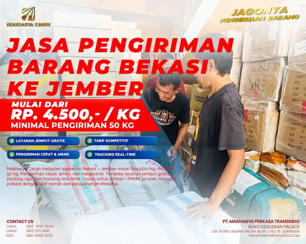 jasa pengiriman barang bekasi jember terpercaya