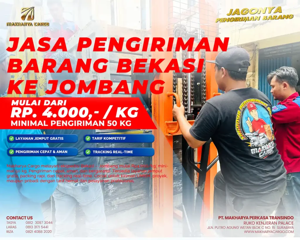 jasa pengiriman barang bekasi jombang termurah 2026