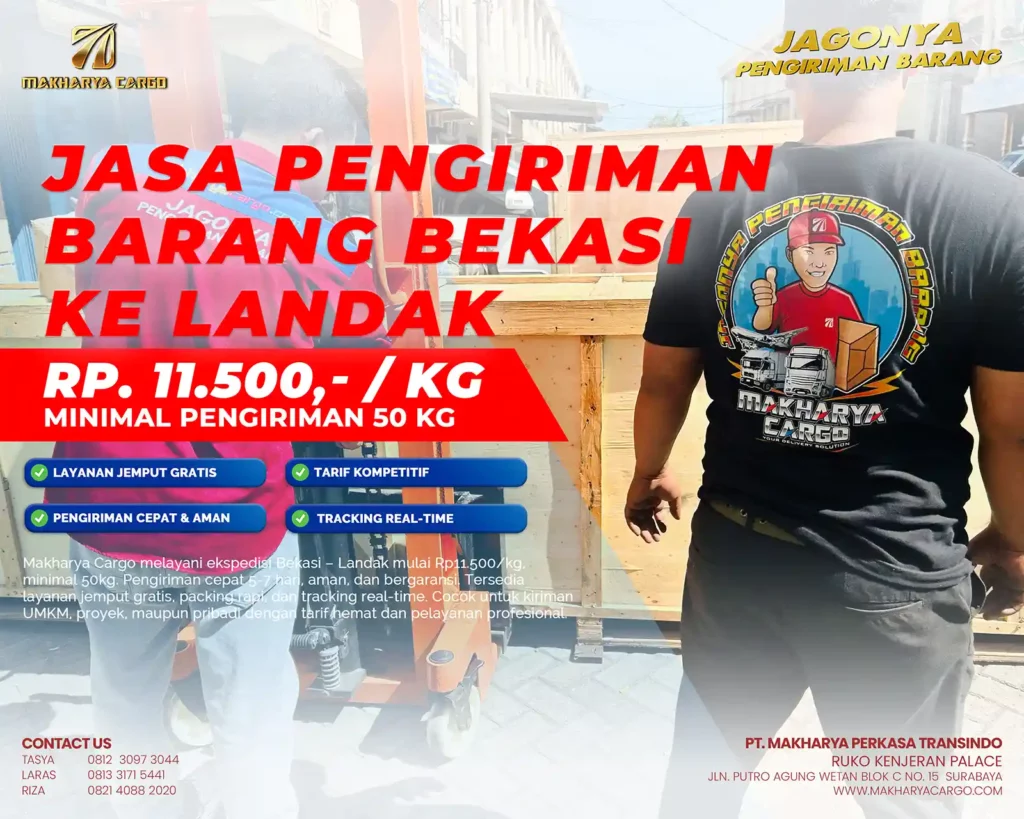 jasa pengiriman barang bekasi landak terpercaya no 1