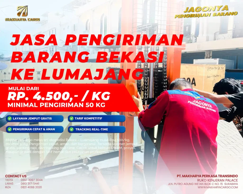 jasa pengiriman barang bekasi lumajang termurah 2026