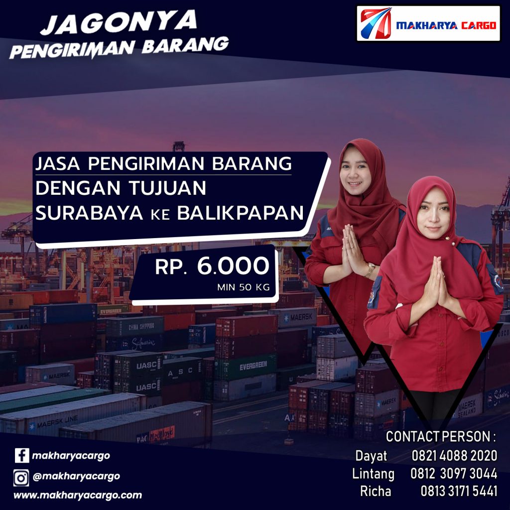 Jasa Pengiriman Barang Surabaya Balikpapan