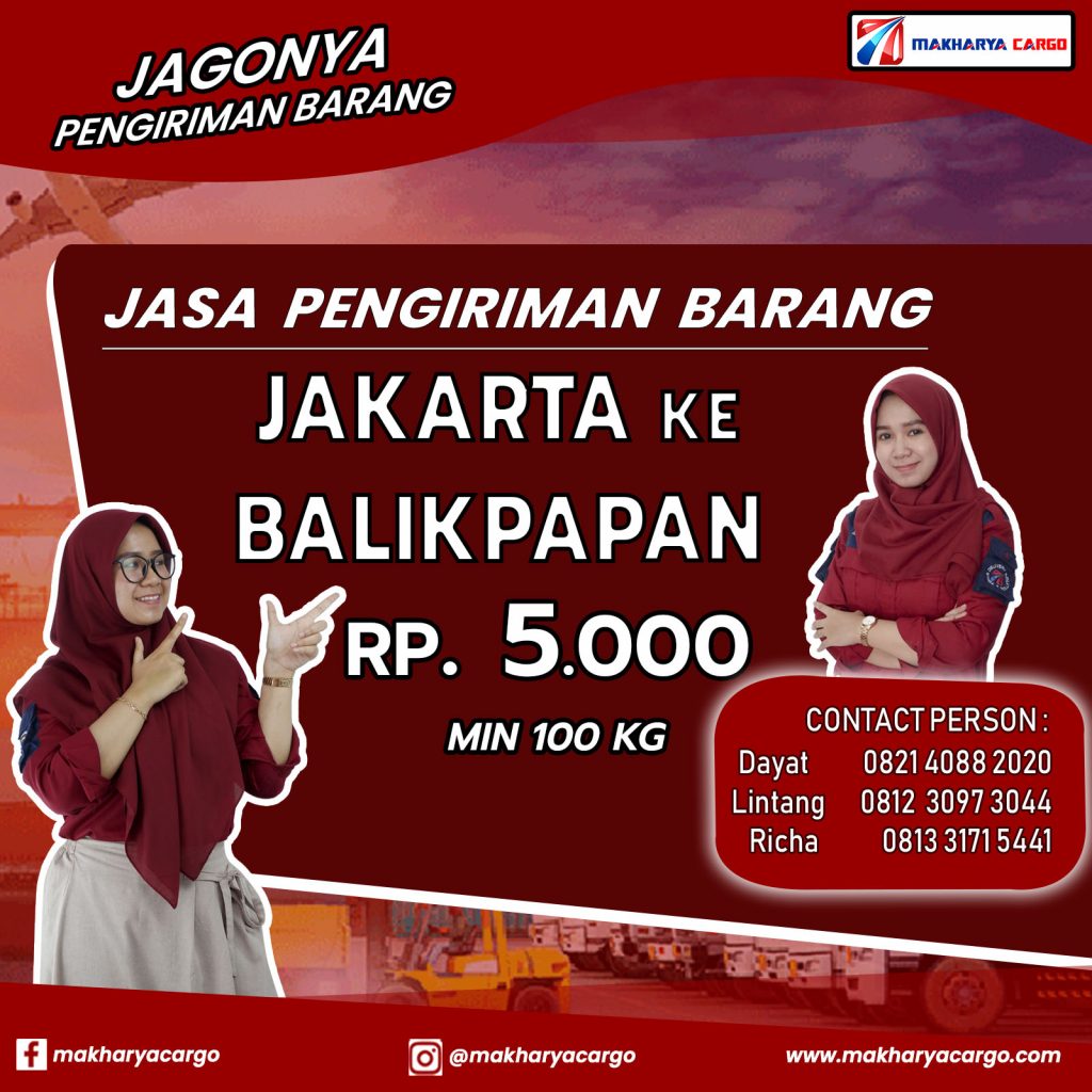 Jasa Pengiriman Barang Jakarta Balikpapan