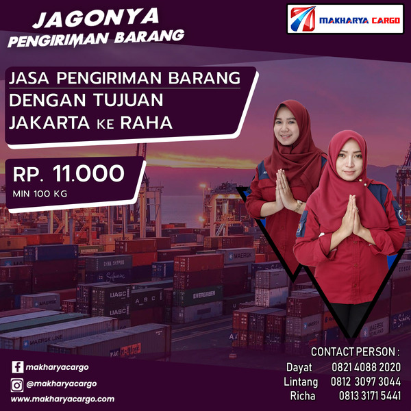 Jasa Pengiriman Barang Jakarta Raha