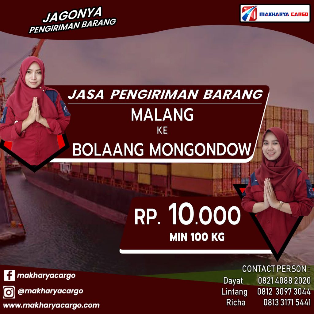 Jasa Pengiriman Barang Malang Bolaang Mongondow