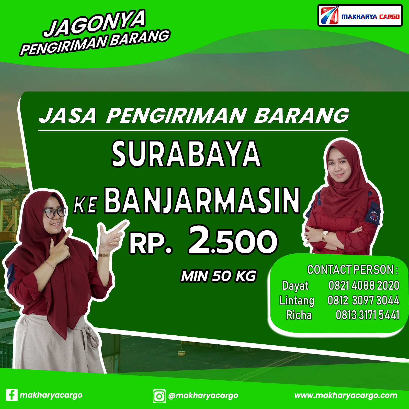 Jasa Pengiriman Barang Surabaya Banjarmasin